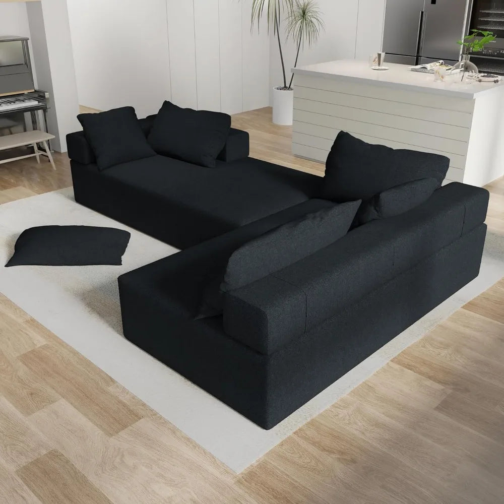 Modular Sectional Sofa,for Living Room Modern Minimalist Couches with Right Side Chaise,No Assembly,Sectional Sofas