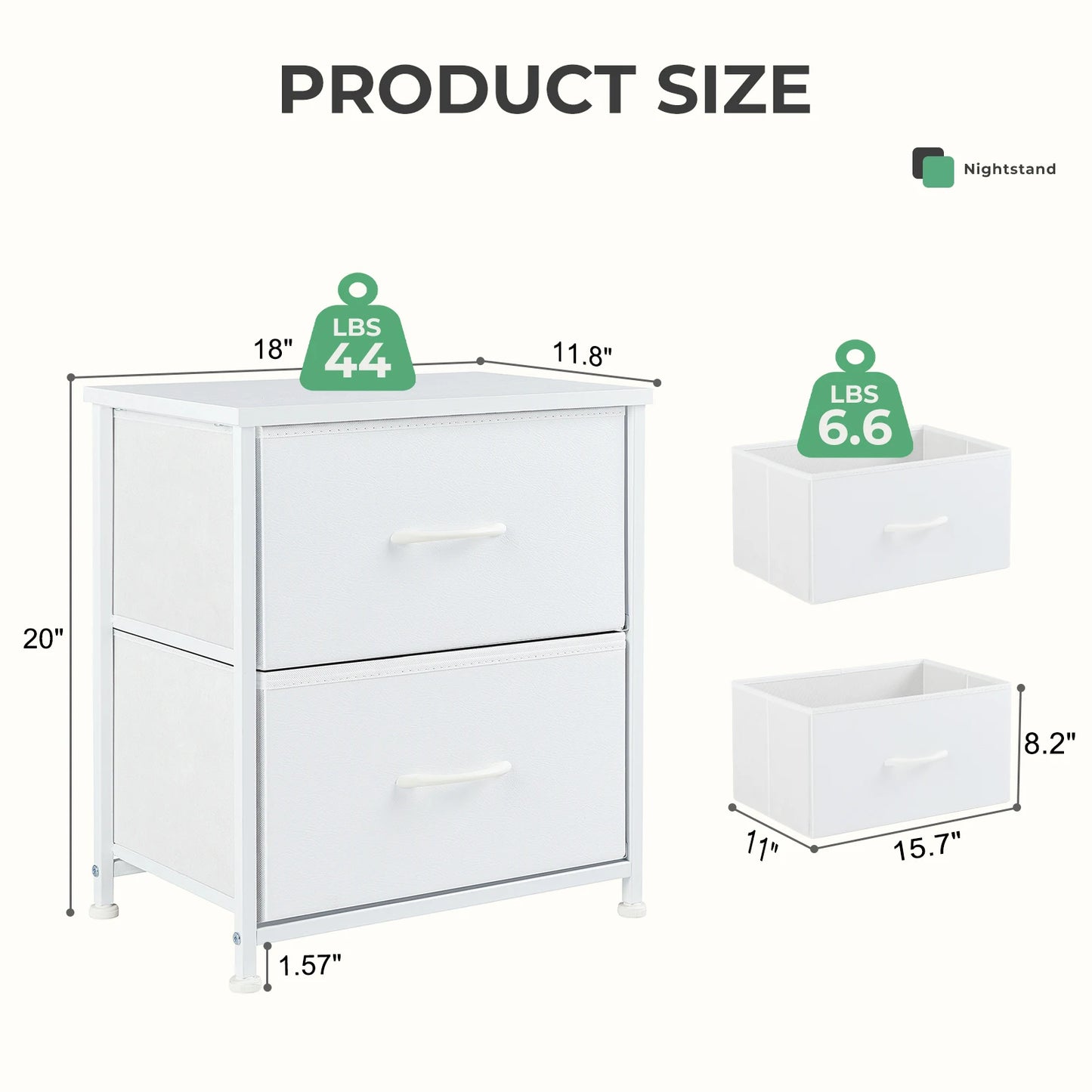 JHK Living Room Cabinet Layers Set of 2 Fabric Drawers Beside Nightstand Table Closet Chest Clothes Display Cabinet Of Furniture