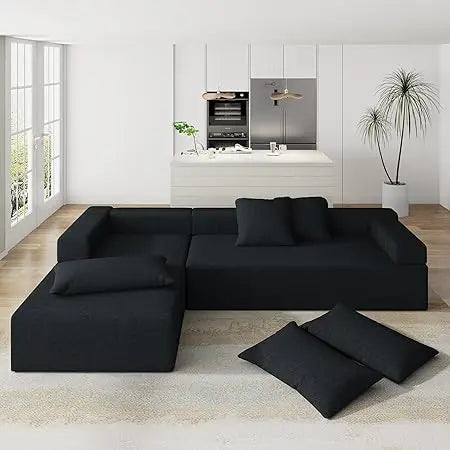 Modular Sectional Sofa,for Living Room Modern Minimalist Couches with Right Side Chaise,No Assembly,Sectional Sofas