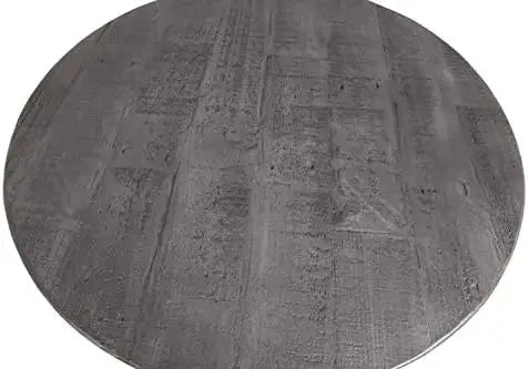 Rustic Round End Table Made of Solid Pine Wood, Gray with Weathered Finish Small coffee table Table top Small end table Tea tabl