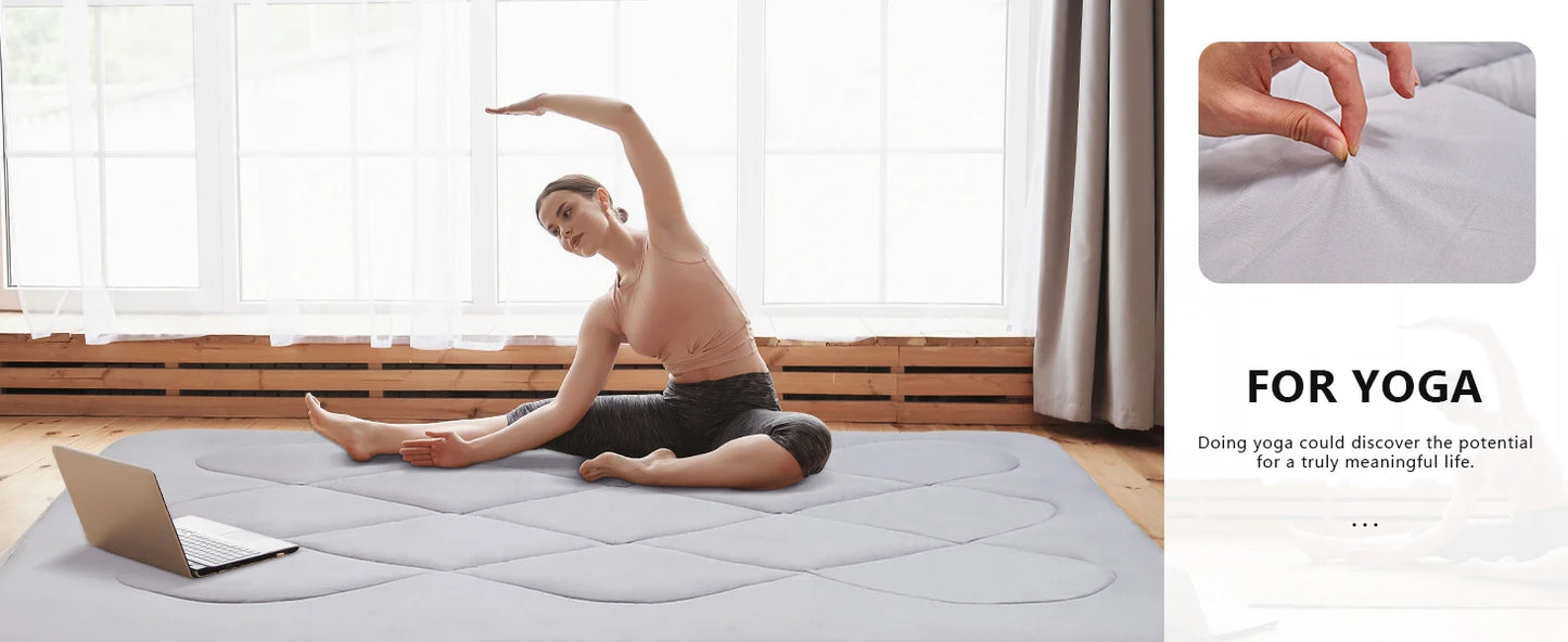 Japanese Futon Floor Mattress Full Size 54"x 80", Floor Mattress Pad, Foldable Tatami Mat Portable Dormitory Sleeping Pad,Roll U