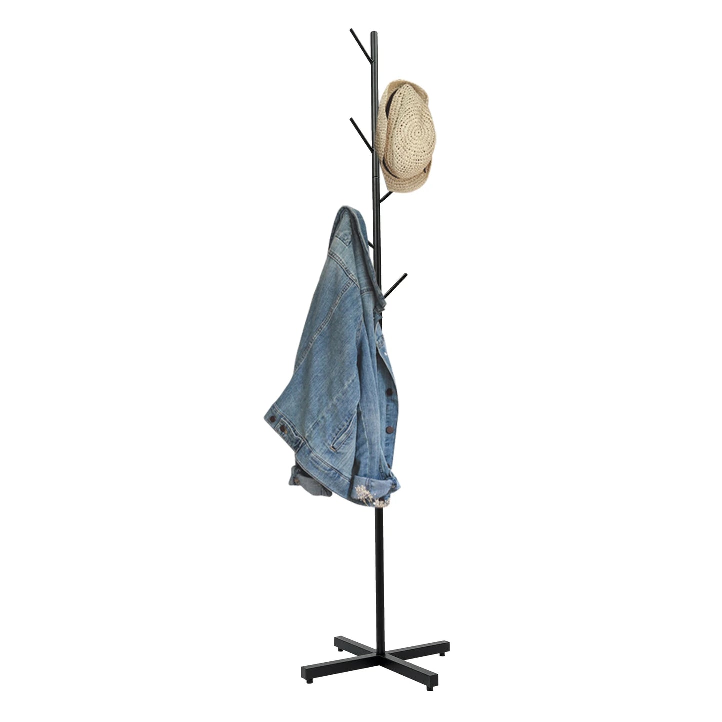 Free-Standing Clothes and Hats Rack Tree-shaped Clothes Rack Metal Coat Rack