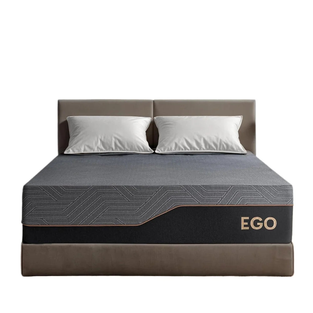 14 Inch Queen Mattress, Copper Gel Memory Foam Mattress, Therapeutic Mattress in a Box, Fiberglass Free Medium Mattress