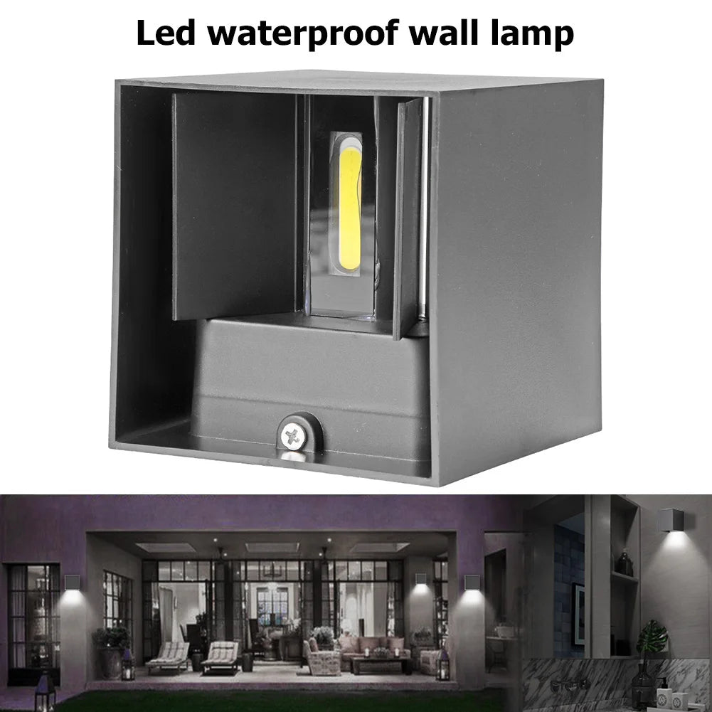 12W LED Wall Lamp Outdoor Waterproof Up And Down Luminous Lighting For Living Room Bedroom Garden Decor Wall Light AC90-260V