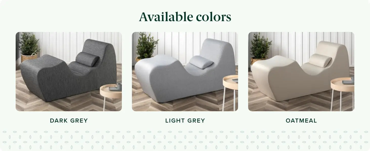 Lotus Chaise Lounges, 59D x 23W x 28.5H in, Dark Grey