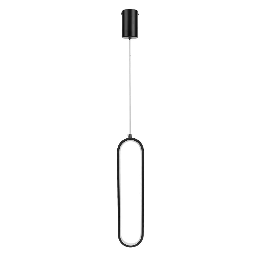 Minimalist LED Pendant Light Gold Black Nordic Bedroom Suspensions Luminaire Warm White Bedside Decorative Lamp Metal Home Decor