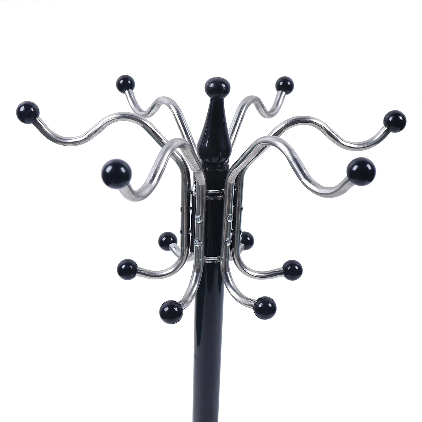 Metal Coat Tree Coat Racks with 16 Hooks Hat Jacket Stand Tree Holder Hanger Rack Marble Base