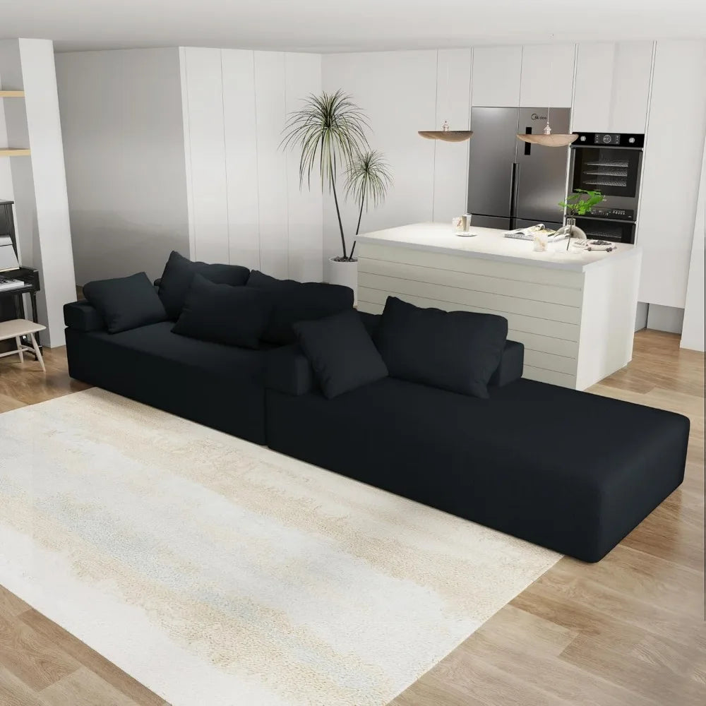 Modular Sectional Sofa,for Living Room Modern Minimalist Couches with Right Side Chaise,No Assembly,Sectional Sofas
