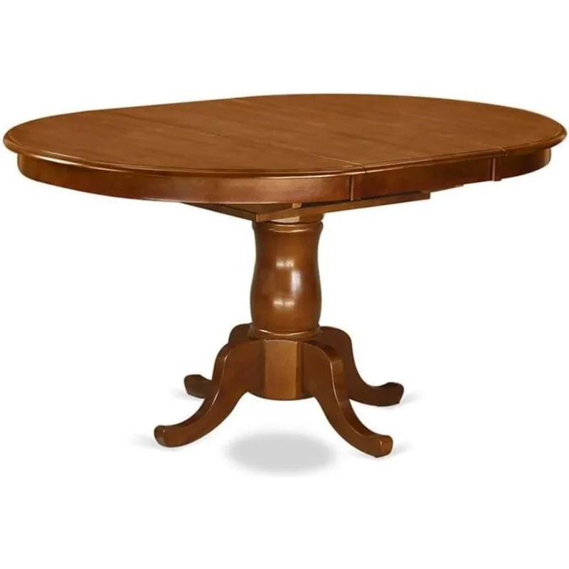 East West Furniture PORT7-SBR-C 7 Piece Dining Table Set Consist of an Oval Dining Room Table with Butterfly Leaf