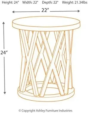 Rustic Round End Table Made of Solid Pine Wood, Gray with Weathered Finish Small coffee table Table top Small end table Tea tabl