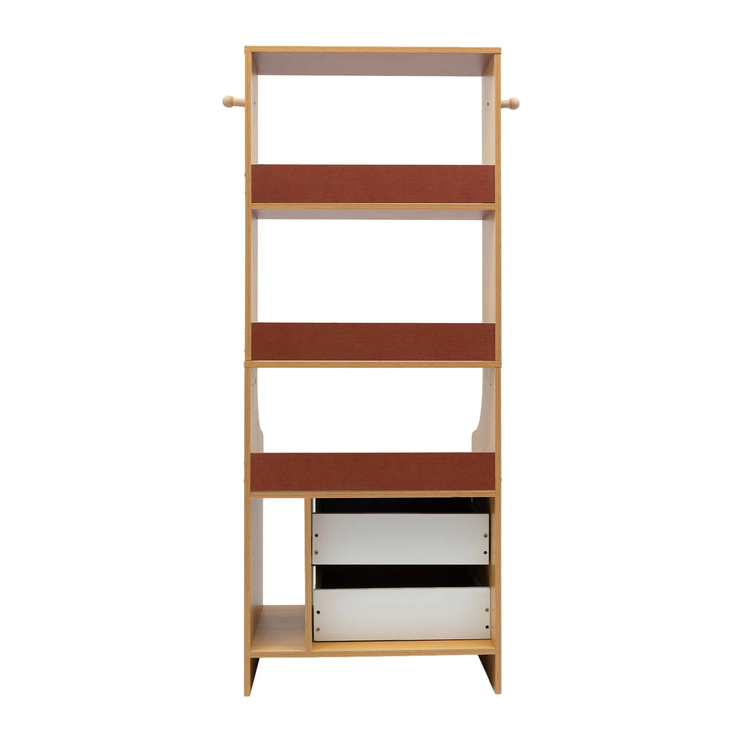 Modern End Table Wood Nightstand Side Table Cabinet Bedside Table with 2 Drawers