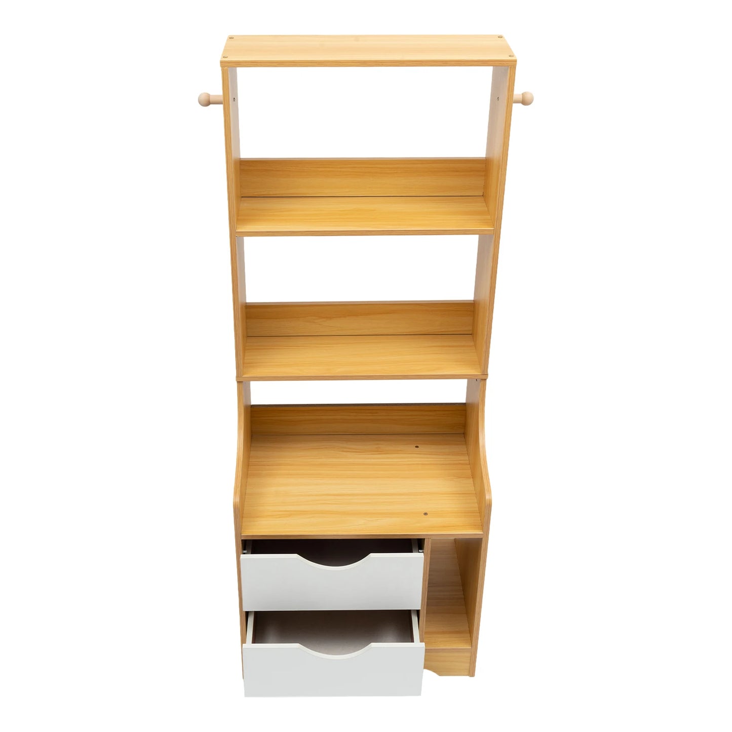 Modern End Table Wood Nightstand Side Table Cabinet Bedside Table with 2 Drawers