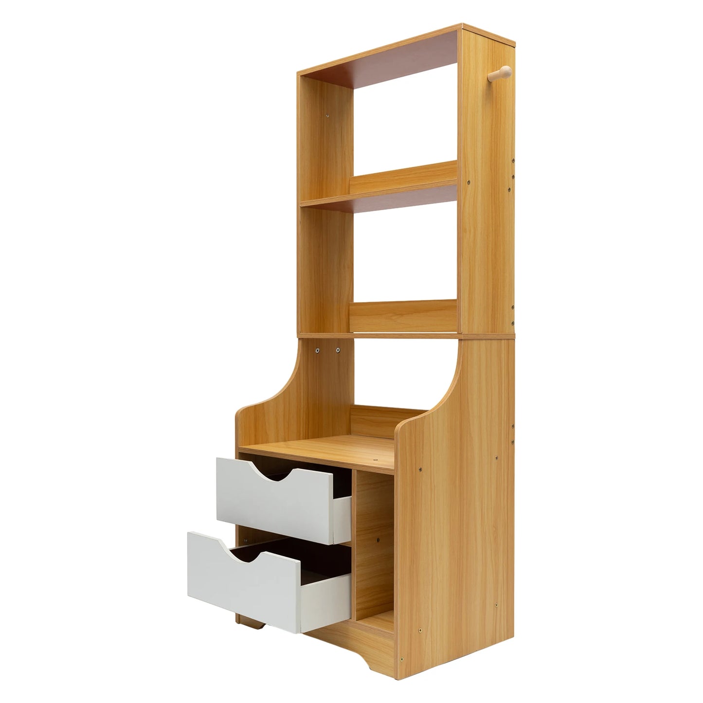 Modern End Table Wood Nightstand Side Table Cabinet Bedside Table with 2 Drawers