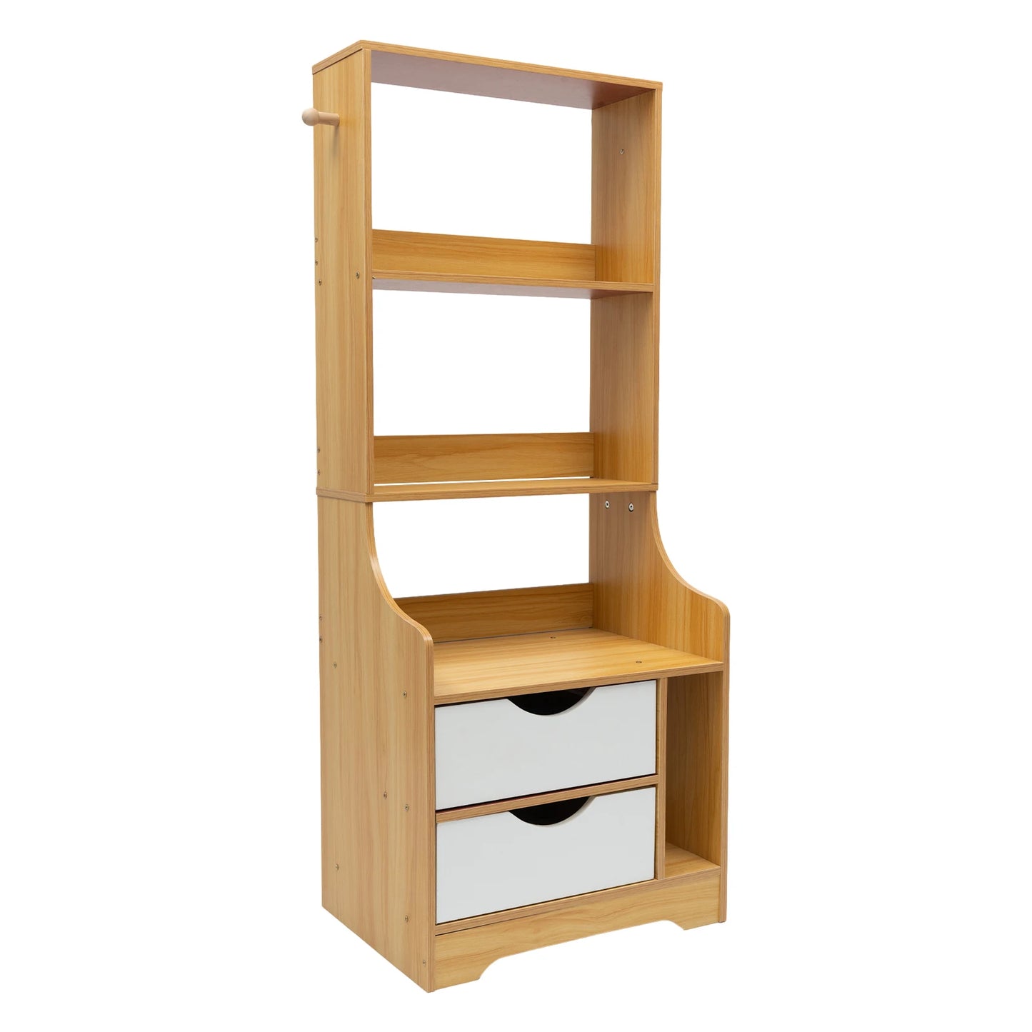 Modern End Table Wood Nightstand Side Table Cabinet Bedside Table with 2 Drawers