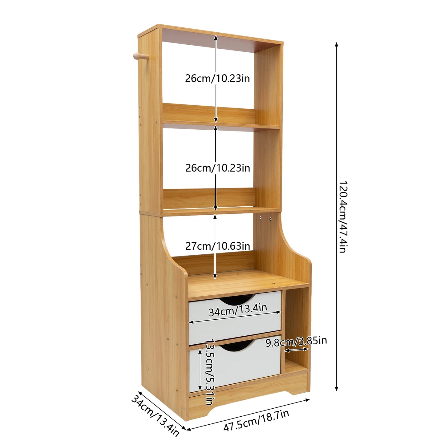 Modern End Table Wood Nightstand Side Table Cabinet Bedside Table with 2 Drawers