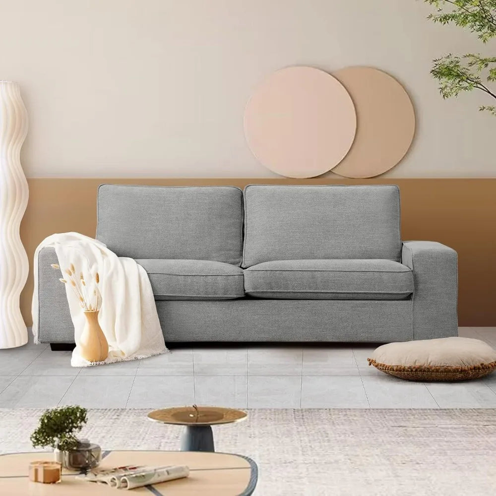 Couches for Living Room, Modern Chenille Couches and Sofas Living Room Furniture with Metal, Removable Cushion/Easy to Install