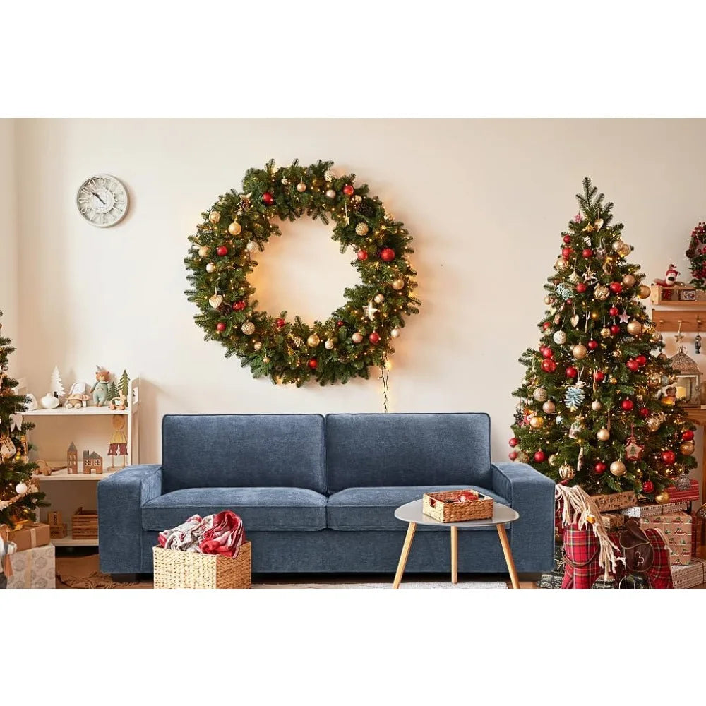 Couches for Living Room, Modern Chenille Couches and Sofas Living Room Furniture with Metal, Removable Cushion/Easy to Install