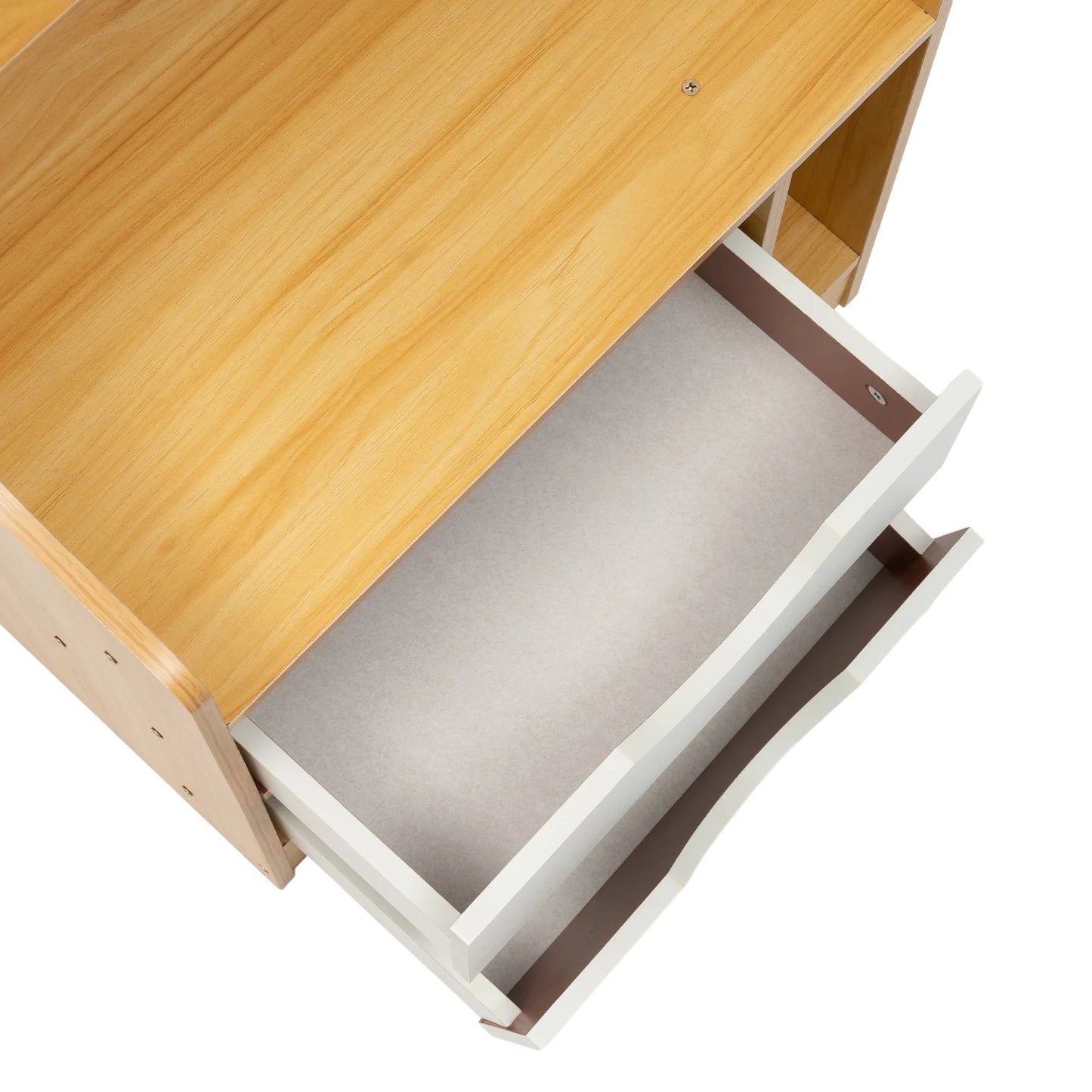 Modern End Table Wood Nightstand Side Table Cabinet Bedside Table with 2 Drawers
