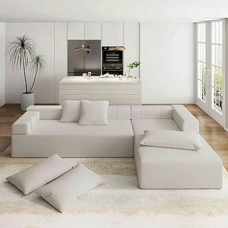 Modular Sectional Sofa,for Living Room Modern Minimalist Couches with Right Side Chaise,No Assembly,Sectional Sofas