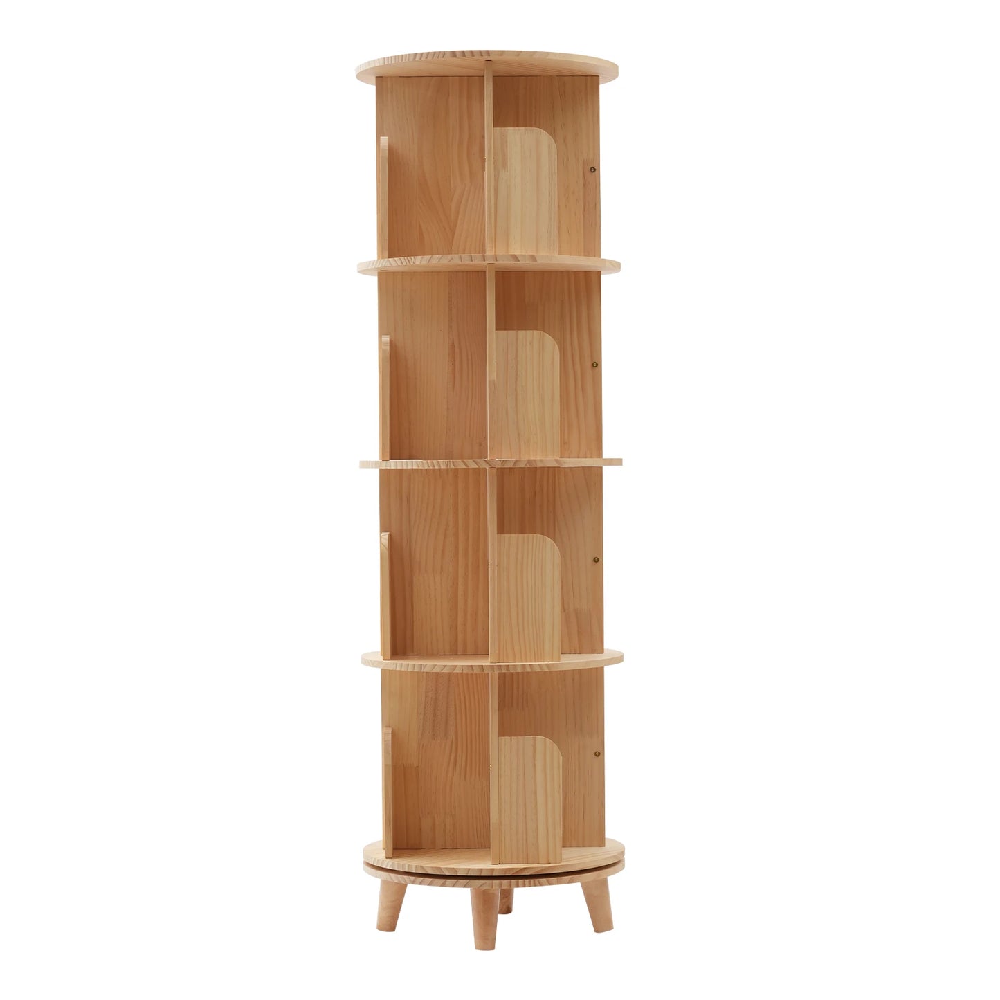 Revolving Bookstand 360 Display Floor Standing Bookcase Storage Rack for Kids and Adults Multi-Functional Bookshelf Organizer