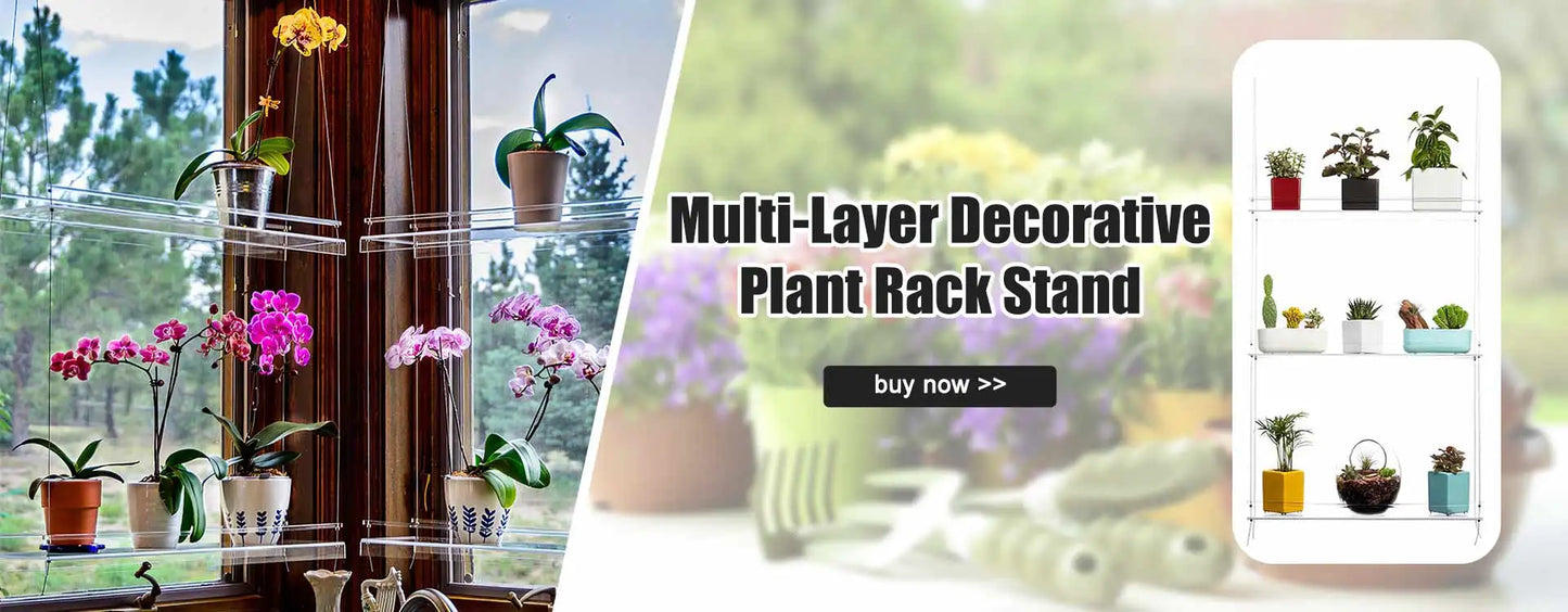 Modern Decorative Plant Rack Stand Plants Succulent Shelf Acrylic Multi-Layer Garden Flower Stand For Window Living Room Bedroom