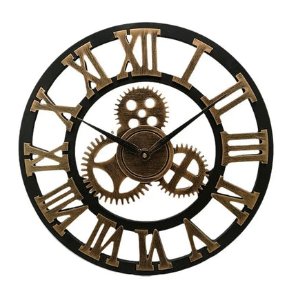 Retro Gear living room Wall Clock