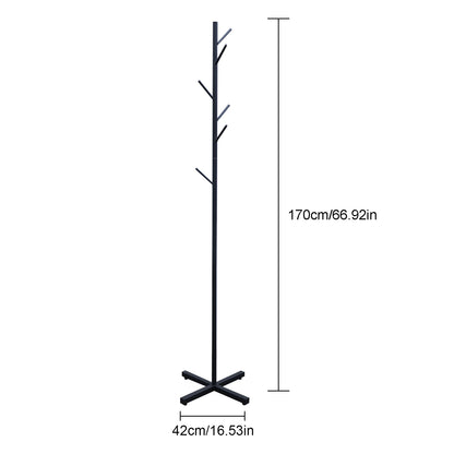Free-Standing Clothes and Hats Rack Tree-shaped Clothes Rack Metal Coat Rack