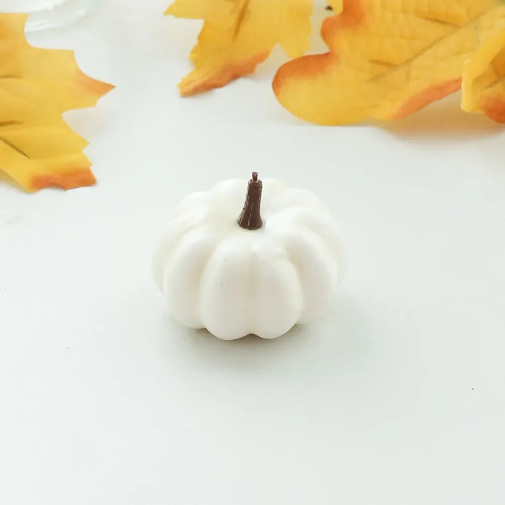 10Pcs Mini Artificial Pumpkins for Halloween & Autumn Decorations