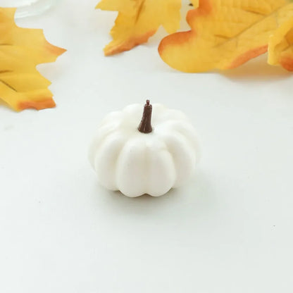 10Pcs Mini Artificial Pumpkins for Halloween & Autumn Decorations