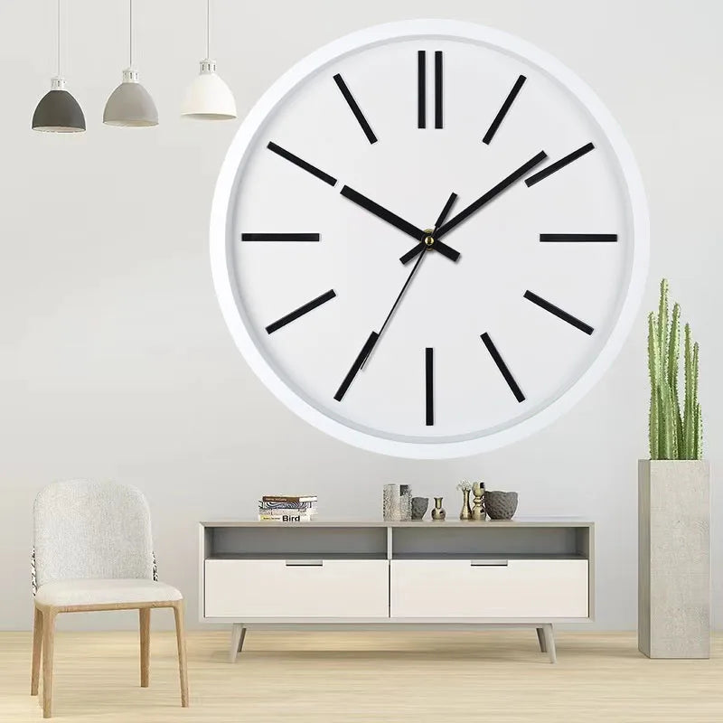 12-Inch Silent Digital Wall Clock - Stylish Living Room Decor