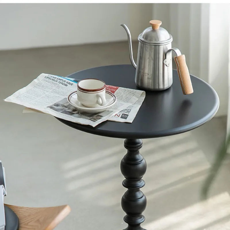 Nordic Small Round Iron Table - Retro Living Room Coffee Table - Creative Mobile Mini Table