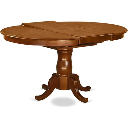 East West Furniture PORT7-SBR-C 7 Piece Dining Table Set Consist of an Oval Dining Room Table with Butterfly Leaf