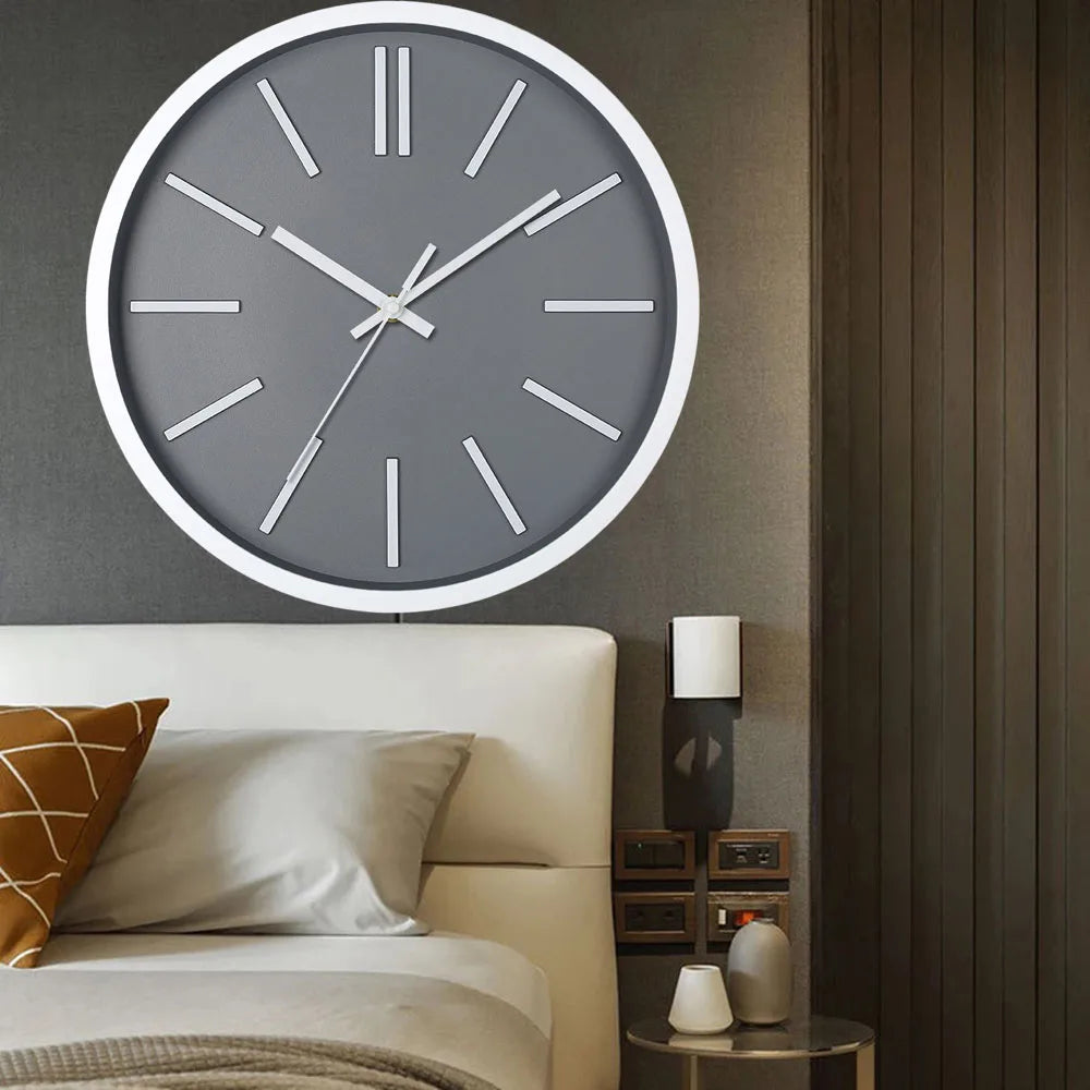 12-Inch Silent Digital Wall Clock - Stylish Living Room Decor