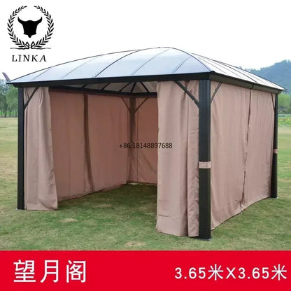 Outdoor leisure shade light pavilion Roman awning aluminum alloy European canopy garden villa courtyard