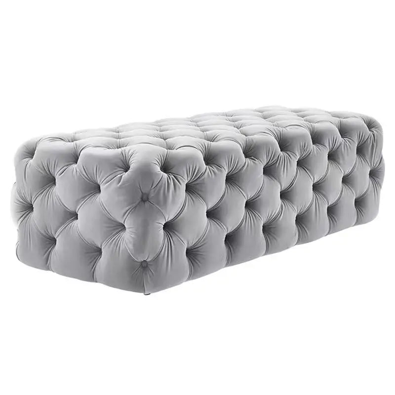 Velvet Sofa Stool Furniture Nordic Button Stool Long Sofa Stool Footrest Puff Seat For T