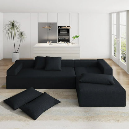 Modular Sectional Sofa,for Living Room Modern Minimalist Couches with Right Side Chaise,No Assembly,Sectional Sofas