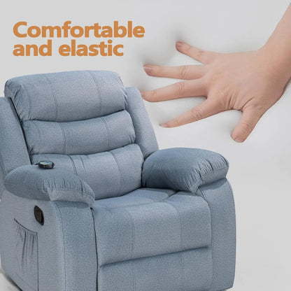 Massage Recliner Chair, Upholstered Sofa with Massage and Heating Function, Multifunctional Recliner for Living Room Lazy Boy, S