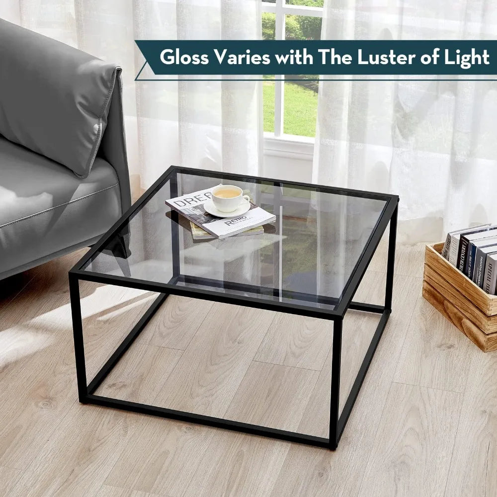 2024 New Square Glass Coffee Table