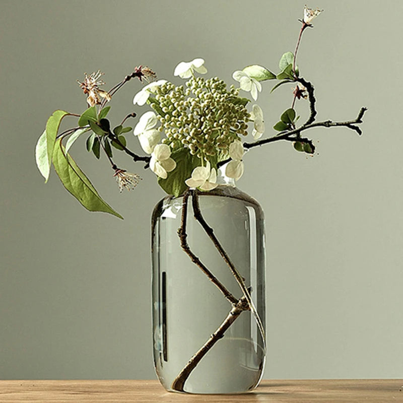 Japan Style Glass Vase – Zen Design for Dry Flowers