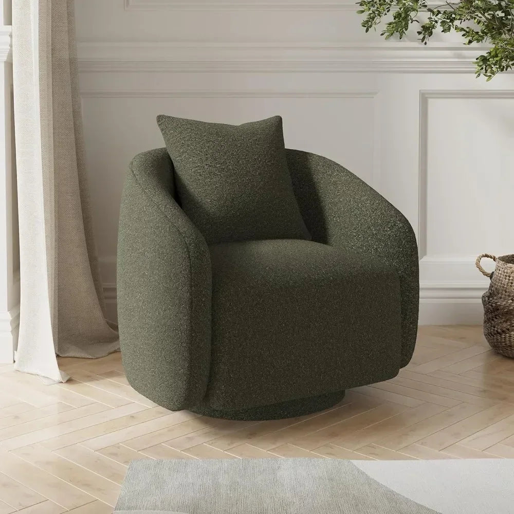 Swivel Barrel Accent Chair - Living Room, Bedroom, Office