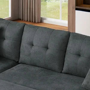 Reversible Sectional Sofa Bed Convertible Sleeper Corner Couch w/USB Ports and Storage Chaise, 4 in 1 Pull-Out Sofabed for Livin