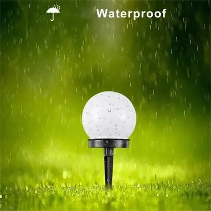 Chinese Style Ball Bubble LED Lawn Lamp - Waterproof, Solar