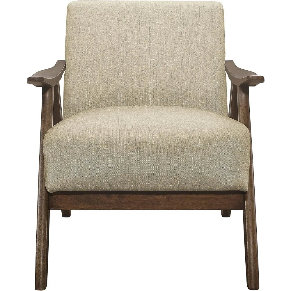 id-Century Modern Accent Chair Walnut Frame