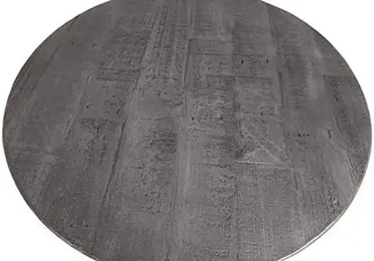 Rustic Round End Table Made of Solid Pine Wood, Gray with Weathered Finish Small coffee table Table top Small end table Tea tabl