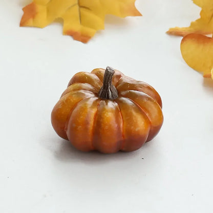 10Pcs Mini Artificial Pumpkins for Halloween & Autumn Decorations