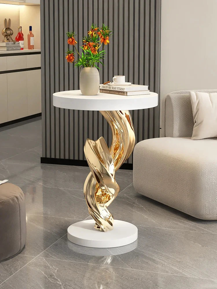 Furniture Coffee Table, Luxury Living Room, Foyer, Sofa, Side Corner Table, Decoration, Electroplating, Abstract Sculpture, Crafts, Gifts