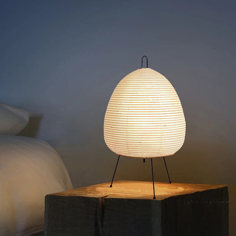 Japanese Wabi-Sabi Rice Paper Table Lamp