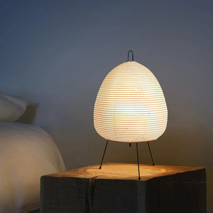 Japanese Wabi-Sabi Rice Paper Table Lamp