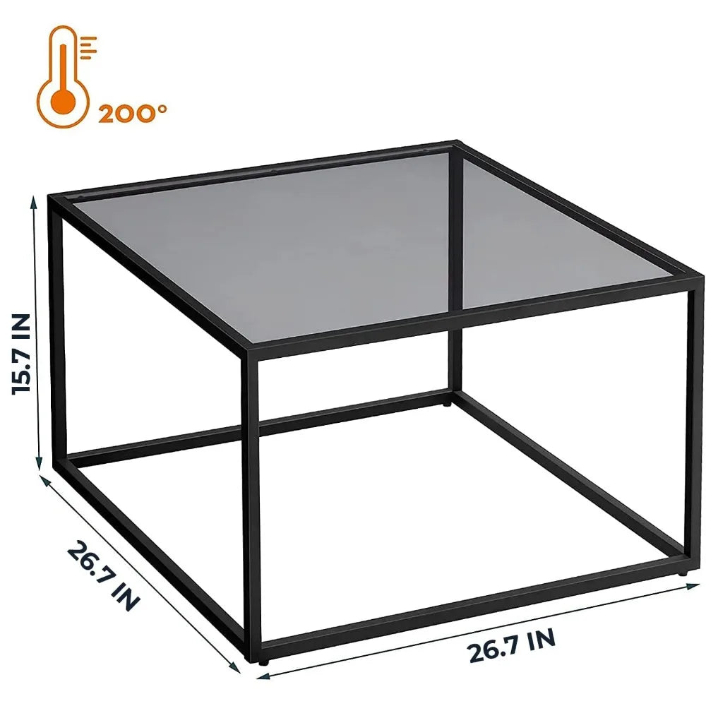 2024 New Square Glass Coffee Table