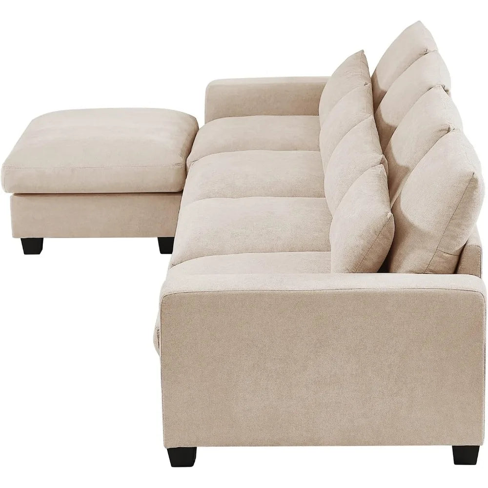 Living Room Furniture Set, Feather Filled Sectional, Modular Oversized Sofas, Sofa Set Living Room Furniture